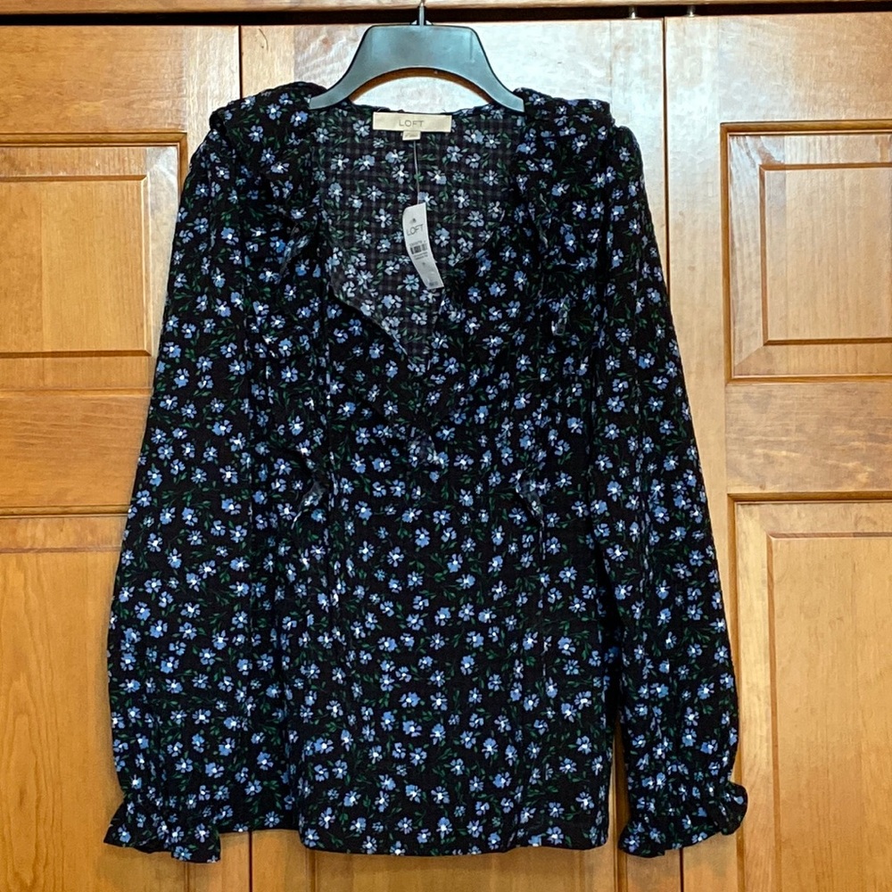 Women’s Loft Floral Blouse, Medium